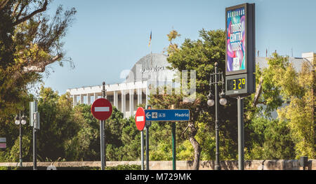 Valencia, Spagna - 18 Giugno 2017 : vista del palazzo della musica in un giorno d'estate. Da quando è stato aperto il 25 aprile 1987, il palazzo è diventato il più importare Foto Stock