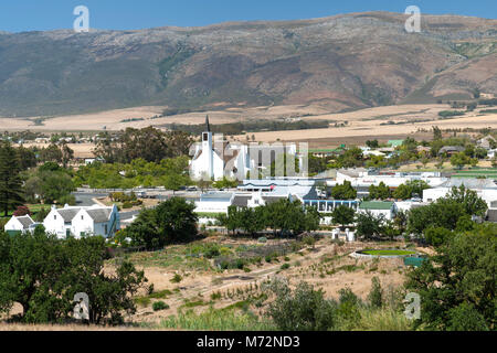 Vista della città di Tulbagh in Sud Africa Foto Stock