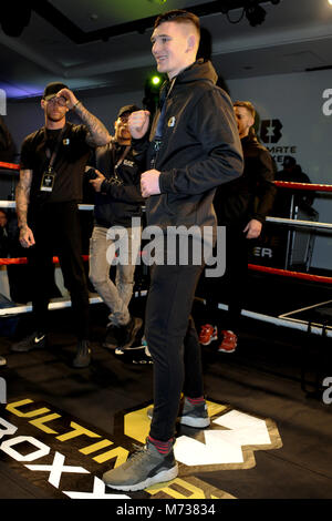 Lancio di Ultimate Boxxer, tenutosi a me Londra Hotel in Londra. Dotato di: Sam Evans dove: Londra, Regno Unito quando: 05 Feb 2018 Credit: WENN.com Foto Stock