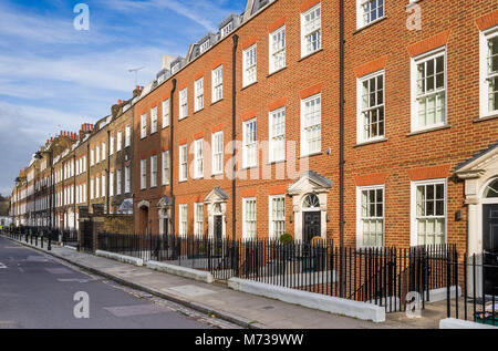 Case cittadine Georgiane in Colebrooke Row, Islington, London, Regno Unito. Foto Stock