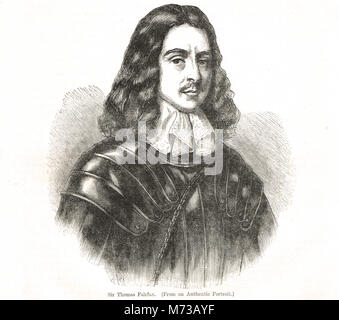 Thomas Fairfax, (1612-1671), parlamentare comandante in capo durante la Guerra Civile Inglese Foto Stock