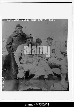 'Deacon' McGuire, Donie Bush, Bobby Veach, Del Gainor, Detroit AL (baseball) LCCN2014692679 Foto Stock