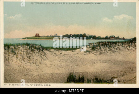 Un'immagine protetta da copyright di A. S. Burbank che mostra Clark's Island, enfatizzando la sua bellezza paesaggistica e i paesaggi naturali. Foto Stock