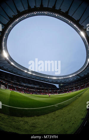 Madrid, Spagna. 8 Mar, 2018. UEFA Europa League match tra Atlético de Madrid vs Lokomotiv Moscu a Wanda Metropolitano stadium in Spagna a Madrid, 8 marzo 2018. Credito: Gtres Información más Comuniación on line, S.L./Alamy Live News Foto Stock