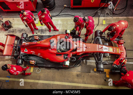 Box Ferrari Montmelo 08-03-2018 prova di Formula 1 Championship 2018 Foto Federico Basile / Insidefoto Foto Stock