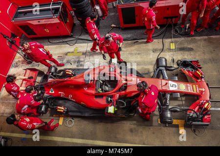 Box Ferrari Montmelo 08-03-2018 prova di Formula 1 Championship 2018 Foto Federico Basile / Insidefoto Foto Stock