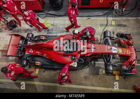Box Ferrari Montmelo 08-03-2018 prova di Formula 1 Championship 2018 Foto Federico Basile / Insidefoto Foto Stock