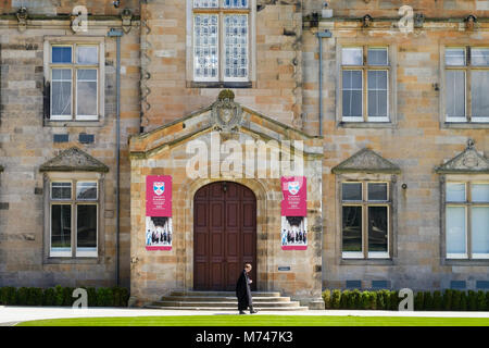 St Salvator's Hall collegio ingresso agli studenti un alloggio isolato da un quadrangolo nell Università di St Andrews. St Andrews Fife Scozia UK Foto Stock