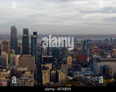 Quebec, Canada. La città di Montreal visto da Mount Royal Foto Stock