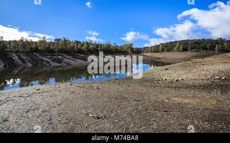 Siccità nel lago Foto Stock