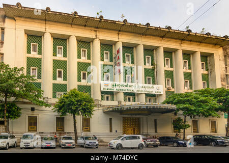 Yangon (Rangoon): Myanmar Agricolo di Banca di sviluppo del quartiere coloniale, Regione di Yangon, Myanmar (Birmania) Foto Stock