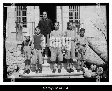 Foto di gruppo della scuola per ciechi in Ebron matpc LOC.12494 Foto Stock