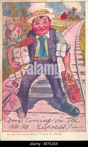 Questa immagine promuove il No 10 Express, un servizio ferroviario storico. Il titolo suggerisce un'attenzione particolare ai viaggi o ai trasporti, con il No 10 Express che è una parte fondamentale della storia dei trasporti regionali. Foto Stock