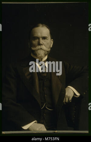 Un ritratto a mezza lunghezza di John Hay, lo statista e diplomatico americano, seduto e rivolto verso lo spettatore, con il braccio sinistro appoggiato sul retro della sedia. Hay fu Segretario di Stato sotto il presidente William McKinley e Theodore Roosevelt. Foto Stock