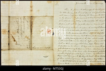 John Johnson lettera a William Clark, 1809 (BNI 16764) Foto Stock