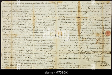 John Johnson lettera a William Clark, 1809 (BNI 16765) Foto Stock