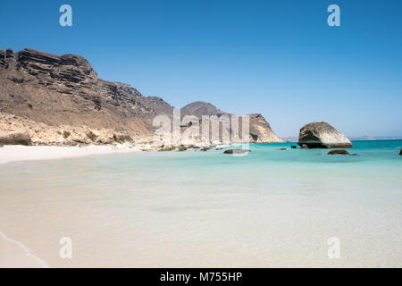 Fazayay, o talvolta scritto Fizayah beach, Dhofar, Salalah, Sultanato di Oman Foto Stock