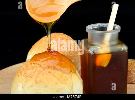 Sticky dolci di miele e pane Foto Stock