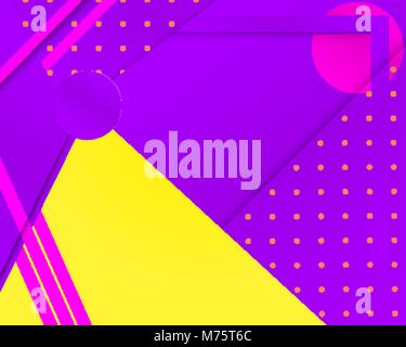 Vividi con sfondo caotico elementi di colore rosa per la progettazione Illustrazione Vettoriale