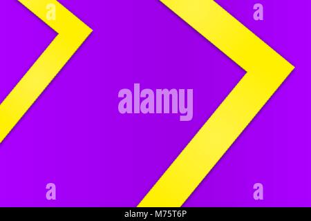 Semplice sfondo viola con geometrica gli elementi gialli per la progettazione Illustrazione Vettoriale