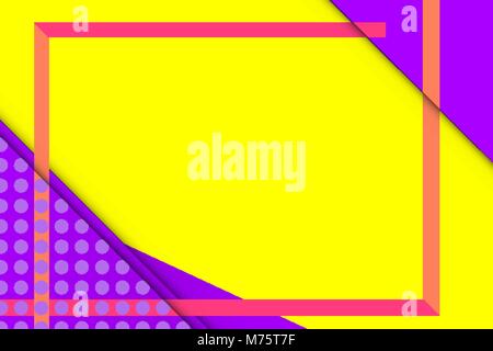 Abstract sfondo giallo con geometrica degli elementi di telaio Illustrazione Vettoriale