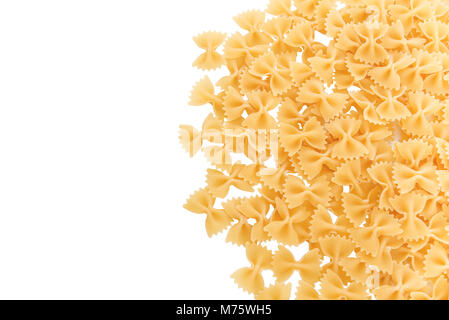 Maccheroni dal grano duro varietà in forma di farfalle. Foto Stock