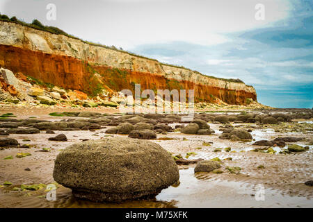 Hunstanton scogliere NORFOLK REGNO UNITO Foto Stock