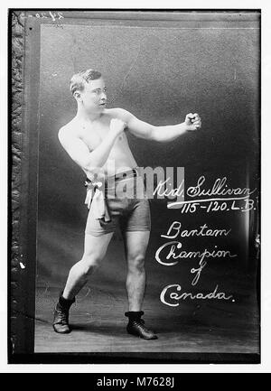 Kid Sullivan era un campione canadese di pugilato dei pesi gallo, rinomato per la sua velocità e la sua tecnica sul ring. La sua carriera segnò risultati significativi nel pugilato all'inizio del XX secolo. Foto Stock