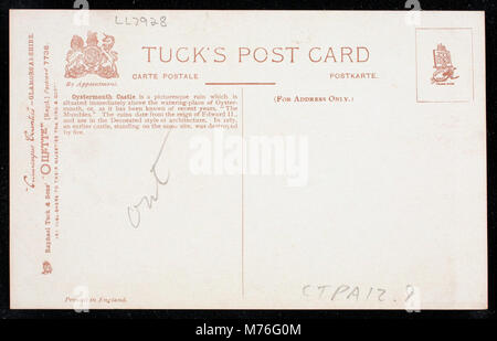 Castello di Oystermouth, situato vicino a Swansea, Galles, raffigurato in questa immagine. Il castello è un importante punto di riferimento storico con architettura medievale e significato strategico. Foto Stock