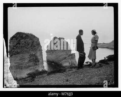 Pigeon Rocks, Beirut, Libano matpc LOC.13079 Foto Stock