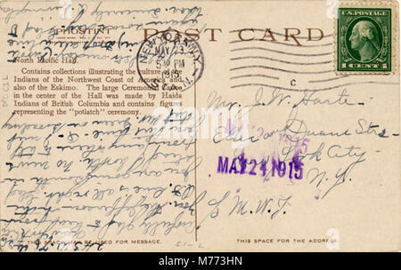 Una vista della North Pacific Hall nell'American Museum of Natural History, che espone mostre sulla storia naturale della regione del Pacifico settentrionale. La sala ospita esposizioni di flora, fauna e esemplari geologici. Foto Stock