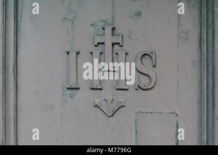 Christogram monogramma IHS, Gesù Cristo abbreviazione Foto Stock