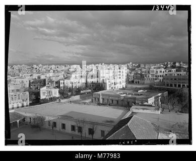Una vista di Tripoli, Libano, vista dal tetto della casa di Decherd, che offre uno scorcio dell'architettura della città e del paesaggio circostante. Foto Stock
