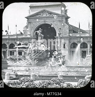 World's Columbian Exposition lantern slide, McMonnie la fontana (BNI 8757) Foto Stock