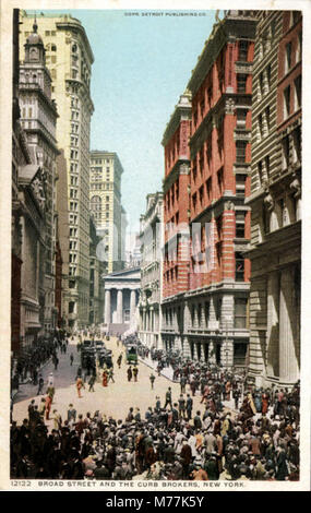 Broad Street e il cordolo di intermediari. Nath'l Fisher & Co. Fabbricazione di scarpe, grossisti, New York (BNI 7687) Foto Stock