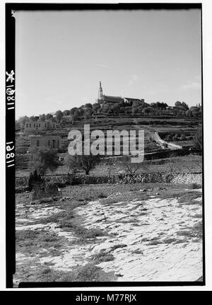 Chiesa dell'Apparizione a Deir el-Azhar ad Abu Ghosh. Chiesa & hill top da nord matpc LOC.12414 Foto Stock