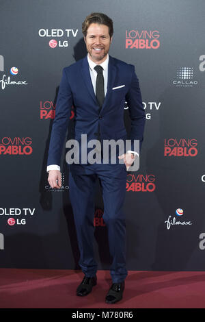 Madrid, Spanien. 07Th Mar, 2018. Miguel tali alla premiere di 'amante Pablo' di Madrid, 07.03.2018 | Verwendung weltweit Credito: dpa/Alamy Live News Foto Stock