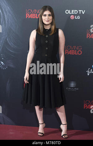 Madrid, Spanien. 07Th Mar, 2018. Nerea Camacho alla premiere di 'amante Pablo' di Madrid, 07.03.2018 | Verwendung weltweit Credito: dpa/Alamy Live News Foto Stock