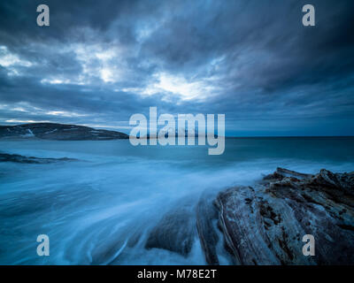 Landegode nel blu ora Foto Stock