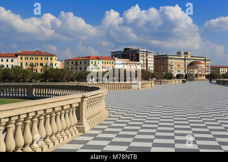 Terrazza Mascagni, Livorno, Toscana, Italia, Europa Foto Stock