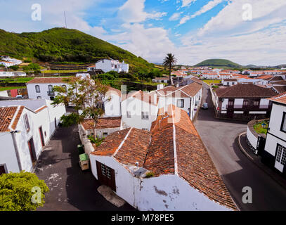 Santa Cruz, vista in elevazione, Graciosa Island, Azzorre, Portogallo, Atlantico, Europa Foto Stock