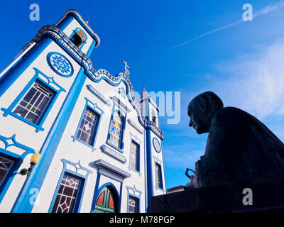 Santo Cristo Chiesa, Praia da Vitoria, isola Terceira, Azzorre, Portogallo, Atlantico, Europa Foto Stock