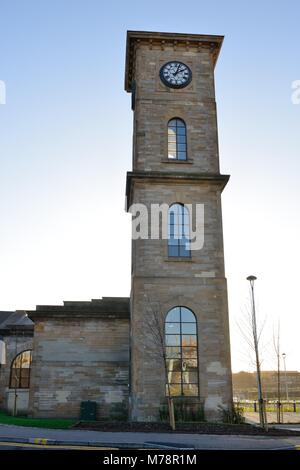 La Distilleria Clydeside,la vecchia pompa casa Queen's Dock, Stobcross Road, Glasgow, Scotland, Regno Unito Foto Stock