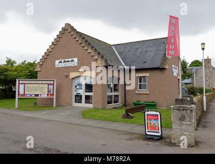 Un piccolo museo Historylinks nella città di Dornoch in Sutherland, Scotland, Regno Unito Foto Stock