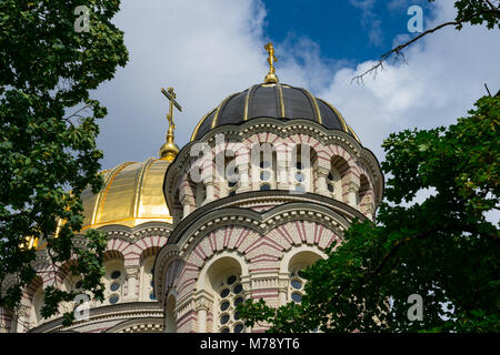 La Natività di Cristo Cattedrale (Kristus Piedzimsanas pareizticigo katedrale). Riga, Lettonia Foto Stock