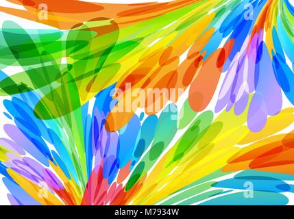 Sfondo multicolore, colorato i tratti di pennello Illustrazione Vettoriale
