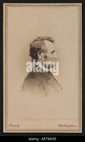 Abraham Lincoln) - Brady, Washington; Brady nazionale del ritratto fotografico gallerie n. 352 Pennsylvania Av. Washington, D.C.; Broadway & Decimo San New York LCCN2017659616 Foto Stock