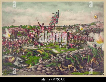 Una rappresentazione storica della battaglia di Belmont, combattuta il 23 novembre 1899, durante la guerra boera-britannica, un significativo conflitto tra l'Impero britannico e le forze boere. Foto Stock