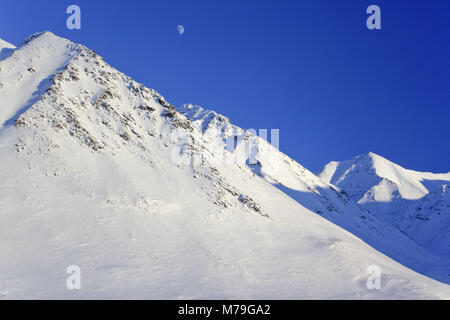 Nord America, USA, Alaska, Nord Alaska, James Dalton Highway, Brooks Range, paesaggio invernale, Foto Stock