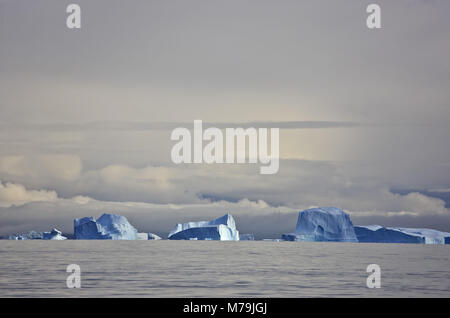 La Groenlandia, est della Groenlandia, Scoresbysund, iceberg, Foto Stock